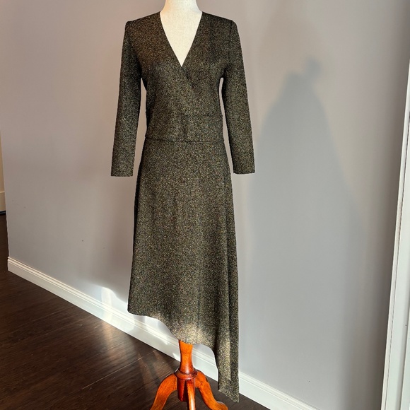 ALC Morrow Metallic Asymmetrical Dress - Picture 1 of 8